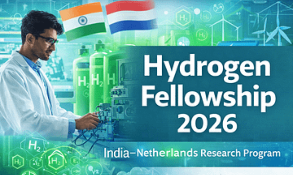 India Netherlands Hydrogen Fellowship Program 2026 Apply Now for Clean Energy Research Opportunity