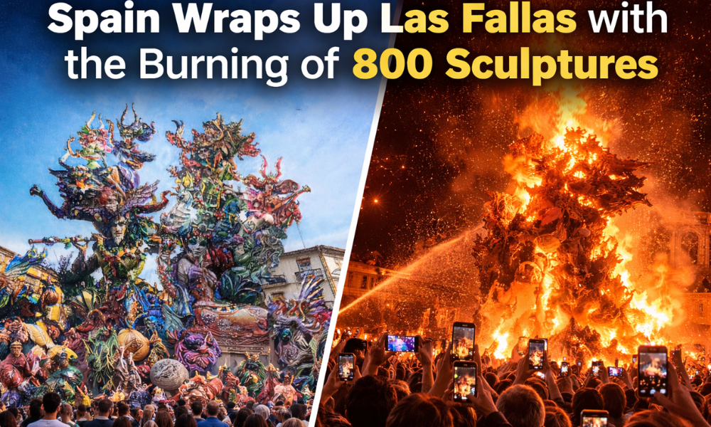 Spain Wraps Up Las Fallas with the Burning of 800 Sculptures