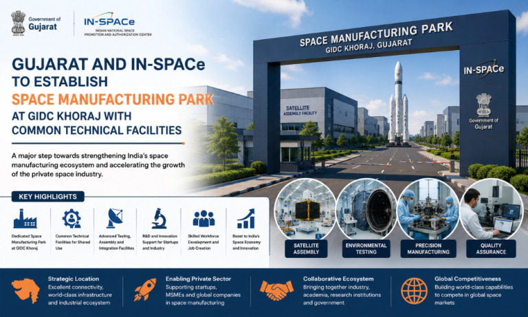 Gujarat and IN-SPACe to Establish Space Manufacturing Park at GIDC Khoraj with Common Technical Facilities