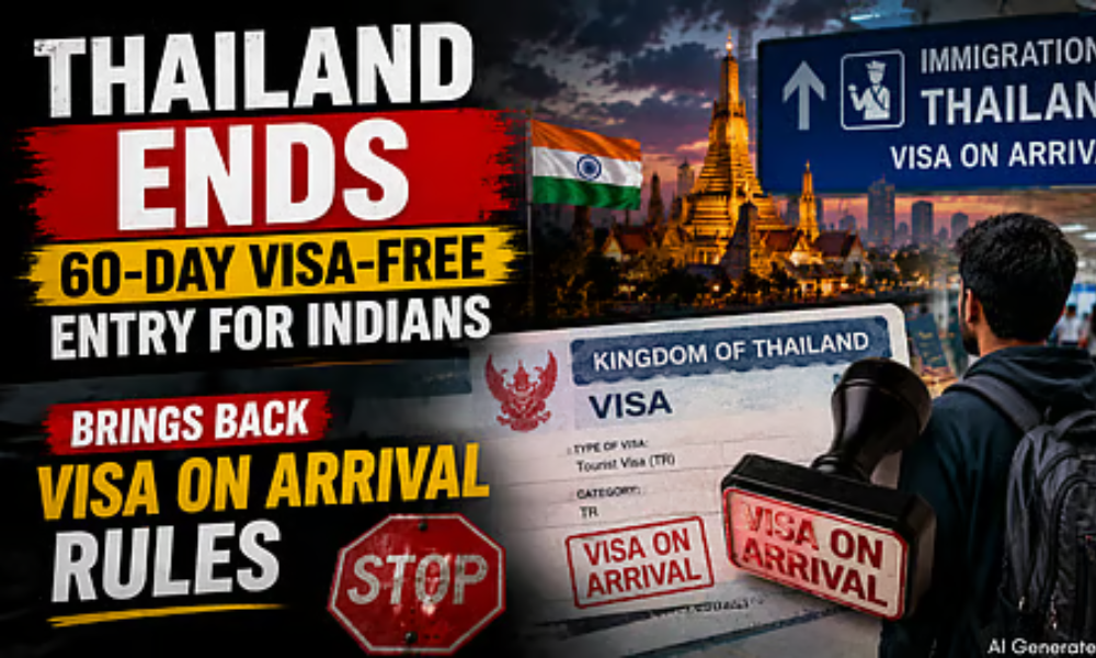 Indians no longer have visa-free access to Thailand