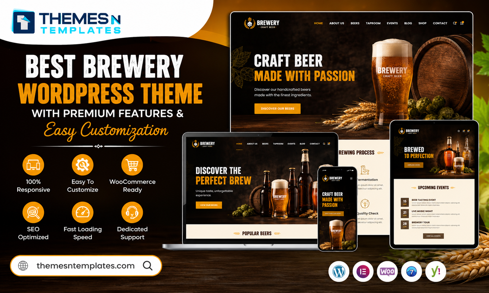 Best Brewery WordPress Theme with Premium Features & Easy Customization
