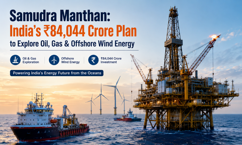 Samudra Manthan India’s ₹84,044 Crore Plan to Explore Oil, Gas & Offshore Wind Energy
