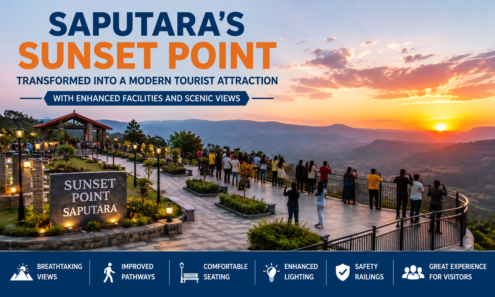 Saputara's Sunset Point Transformed into a Modern Tourist Attraction with Enhanced
